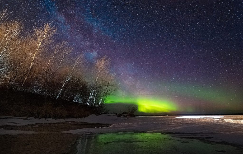 Aurora Borealis in Pinehouse Lake Saskatchewan