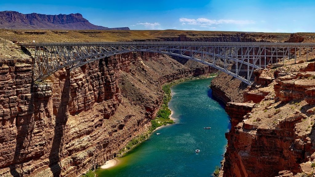 Navajo Bridge over Colorado River in Grand Canyon National Park