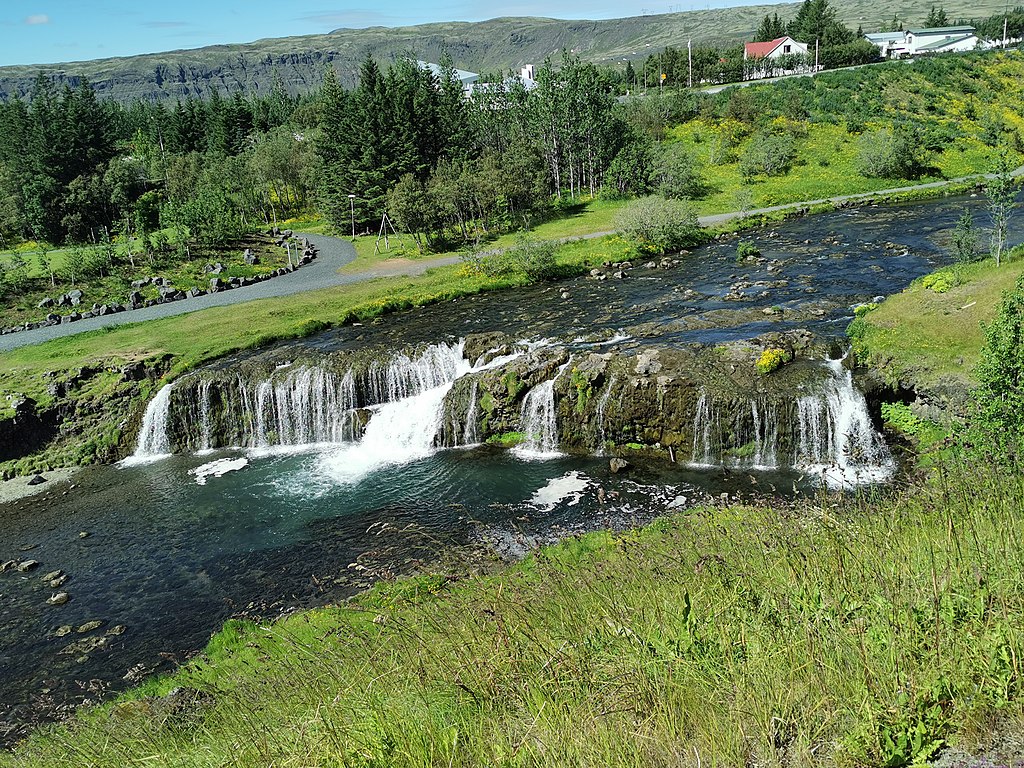 Reykjafoss Waterfall in Iceland