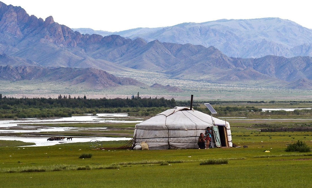 Yurt in Mongolian Steppe