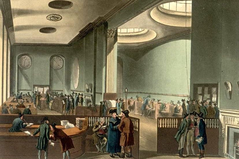 Lloyds of London Subscription Room in 1809