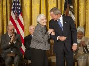President George W. Bush awards the Presidential Medal of Freedom to author Harper Lee